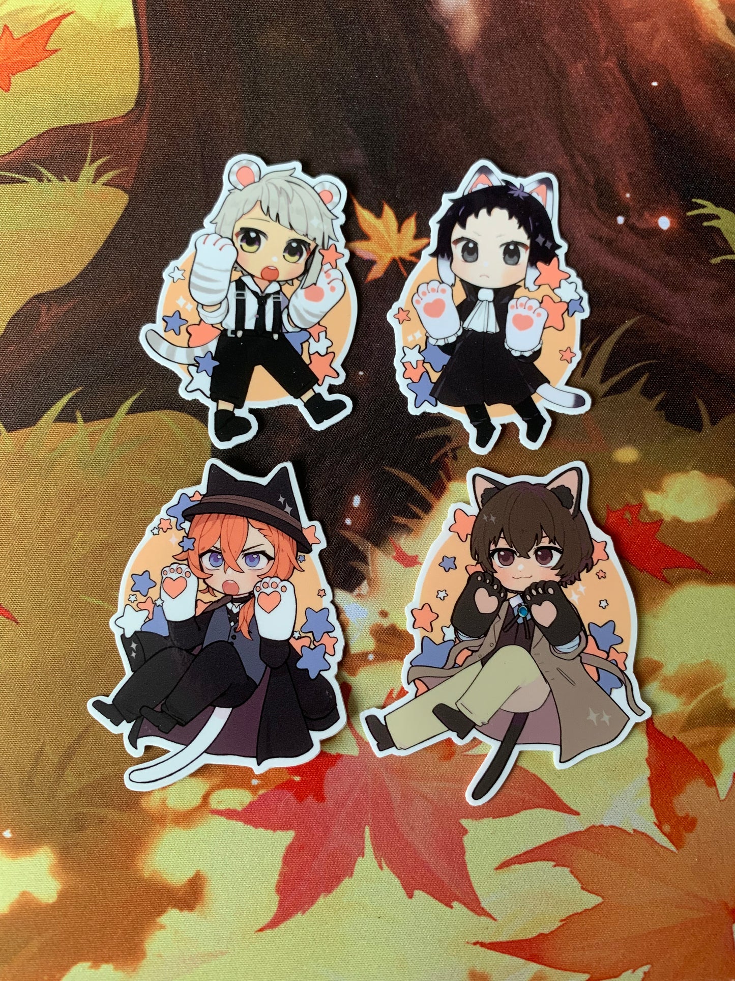 Kitty Cat STICKERS Bungou Stray Dogs Fanmade