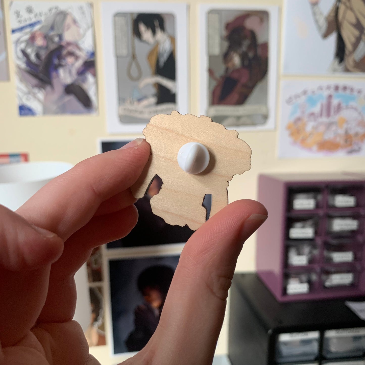 Genshin Impact Cat Companion Wooden Pins Fanmade