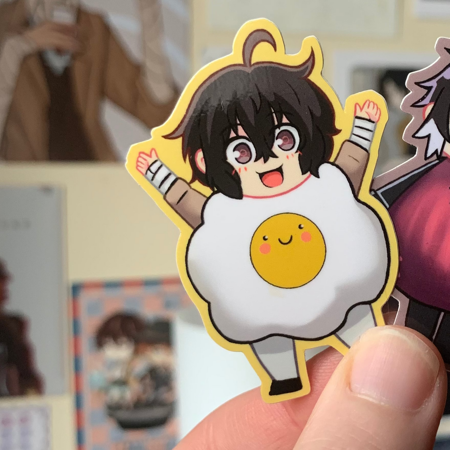 Bungou Stray Dogs Dazai Osamu “Eggzai” Egg Sticker Fanmade