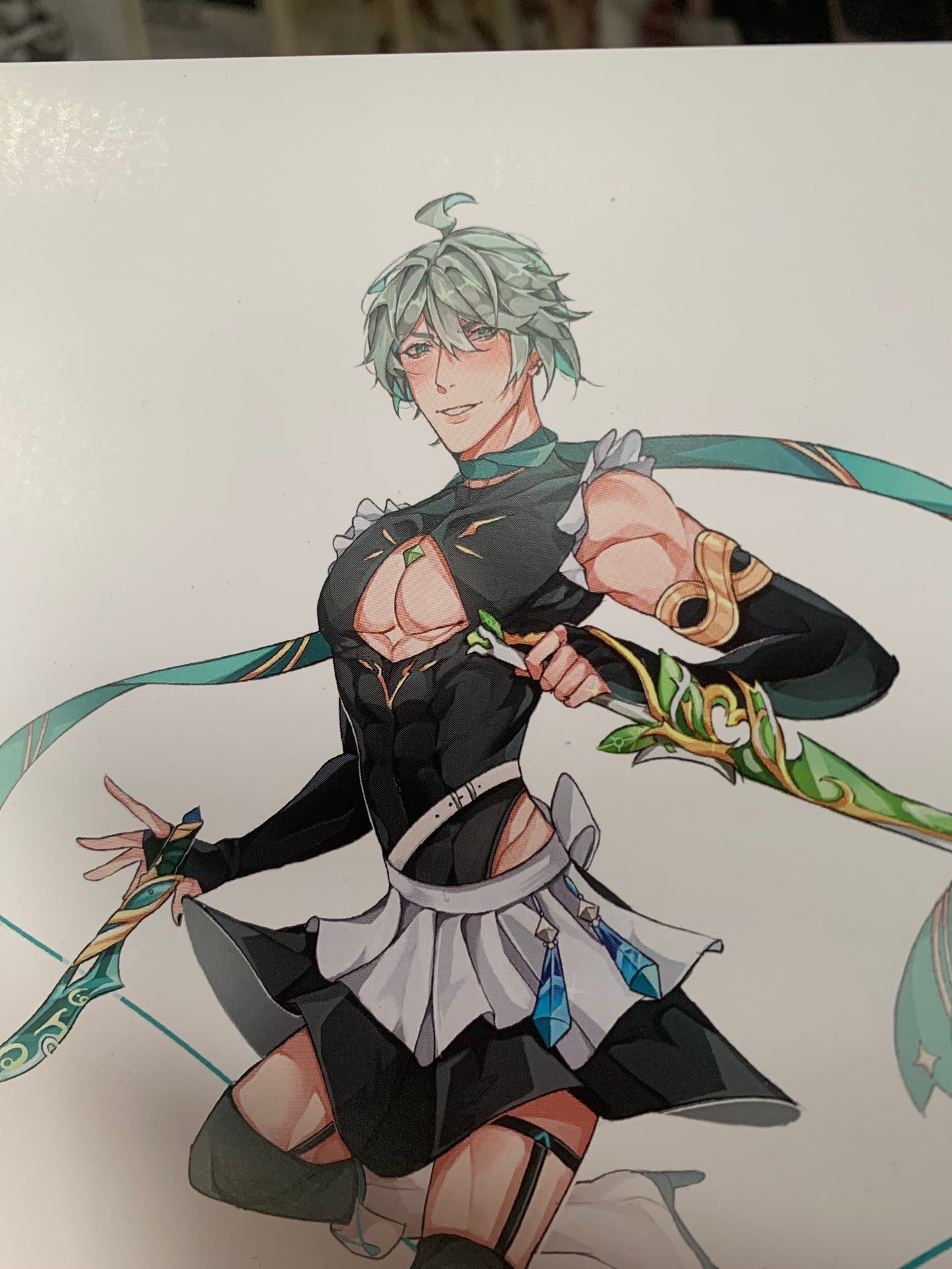 Zhongli/ Alhaitham Maid Dress Art Prints Genshin Impact Fanmade