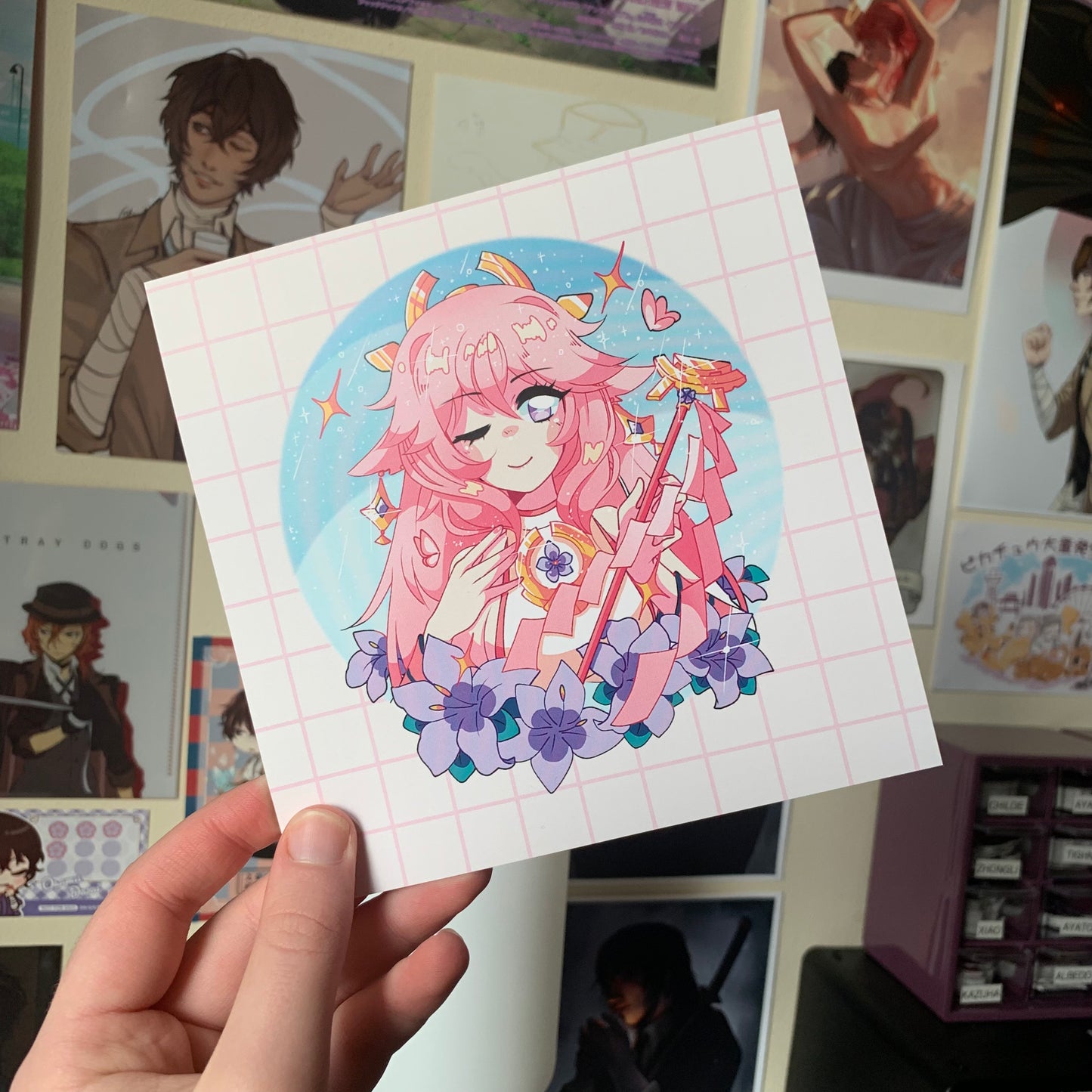 Yae Miko Genshin Impact Art Print Fanmade