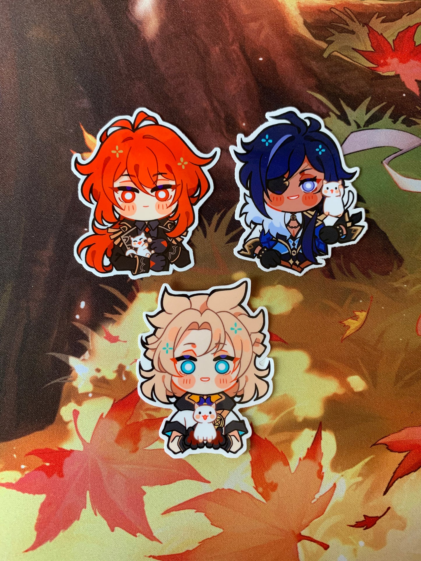Genshin Impact Monstadt Cat Companion STICKERS Fanmade