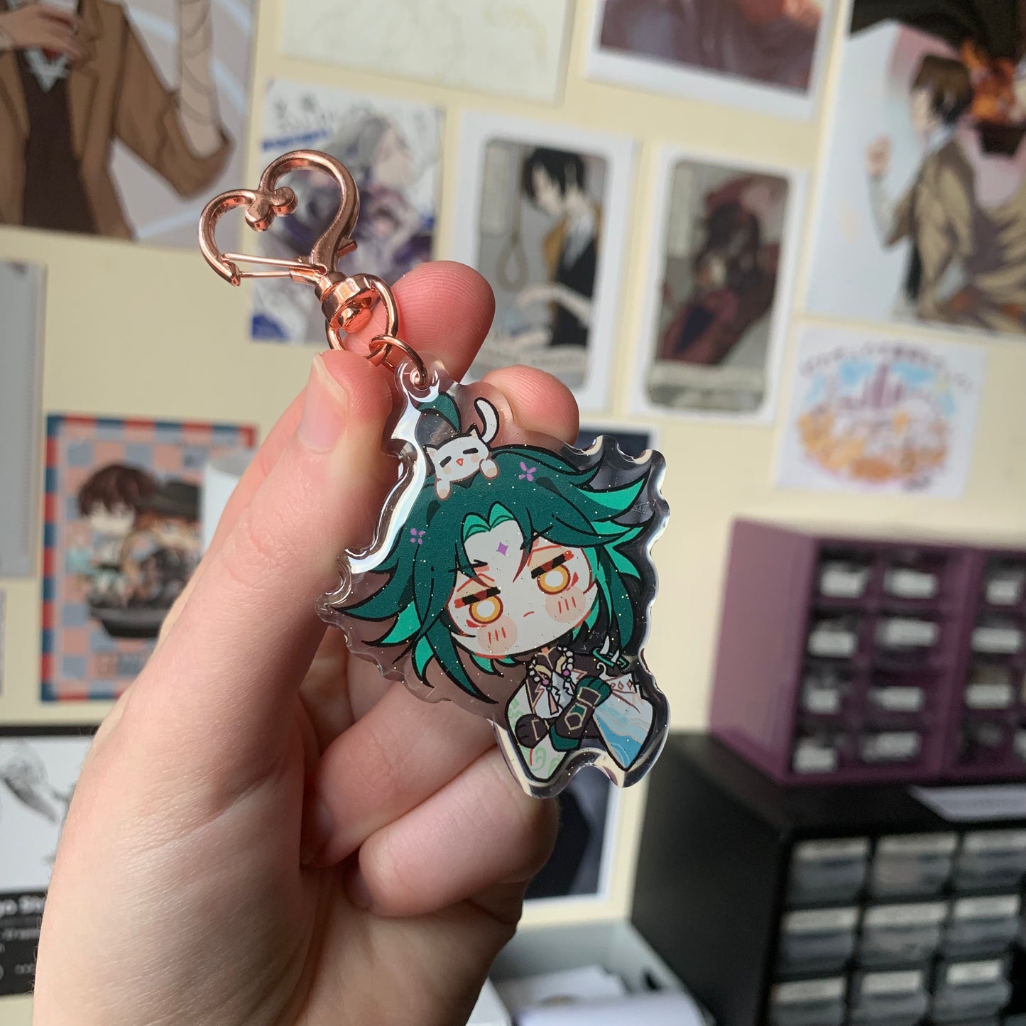 Genshin Impact Cat Companion Acrylic Charms KEYRINGS Fanmade