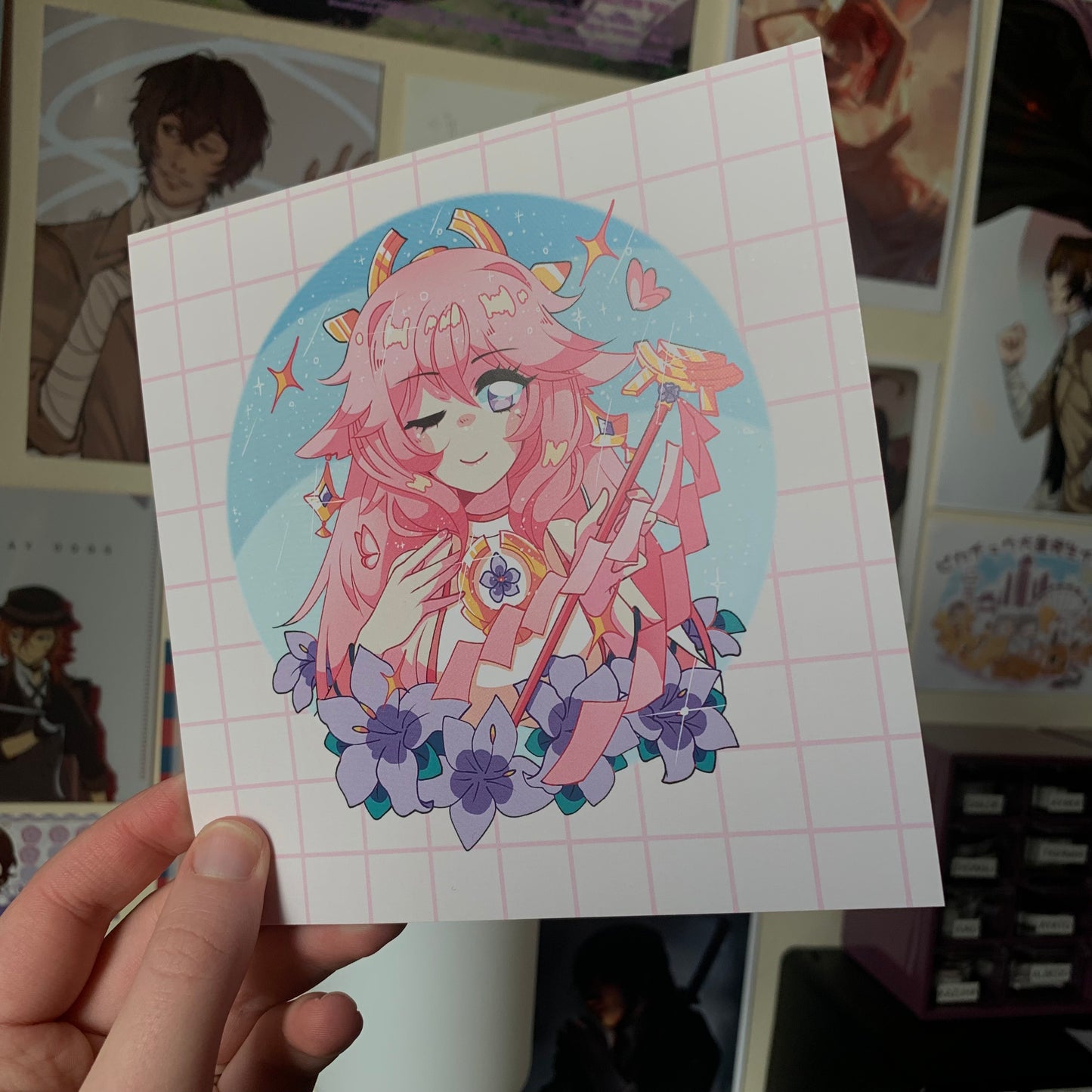Yae Miko Genshin Impact Art Print Fanmade