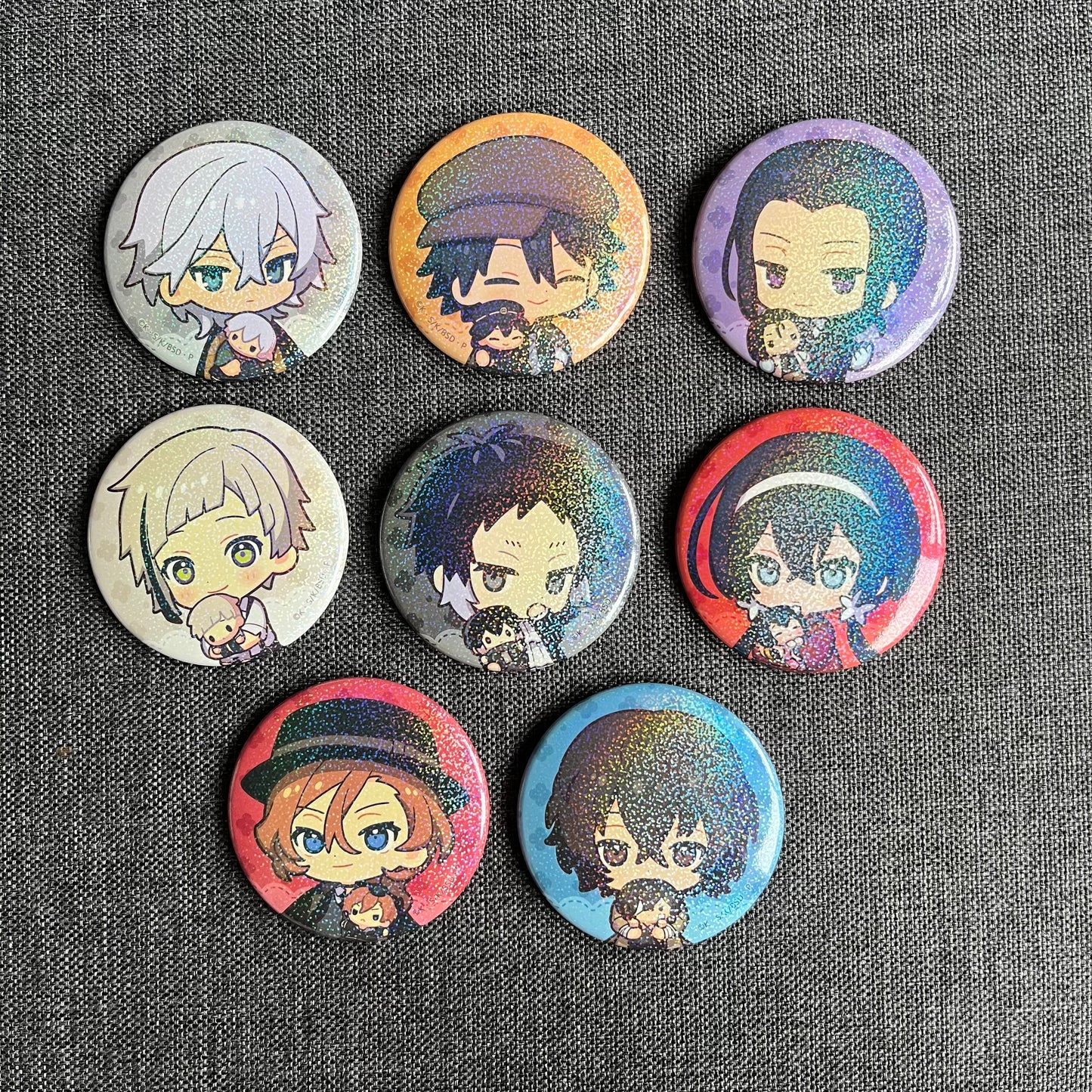 Bungou Stray Dogs Mini Me Holographic Badges