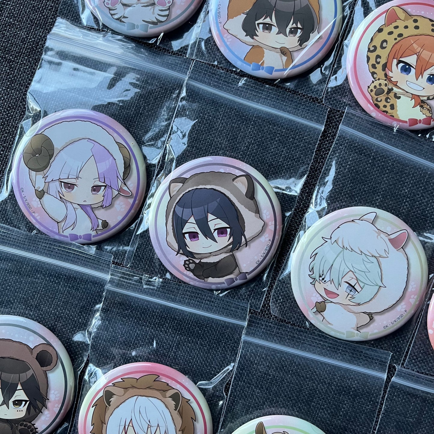 Bungou Stray Dogs Animal Onesie Badges