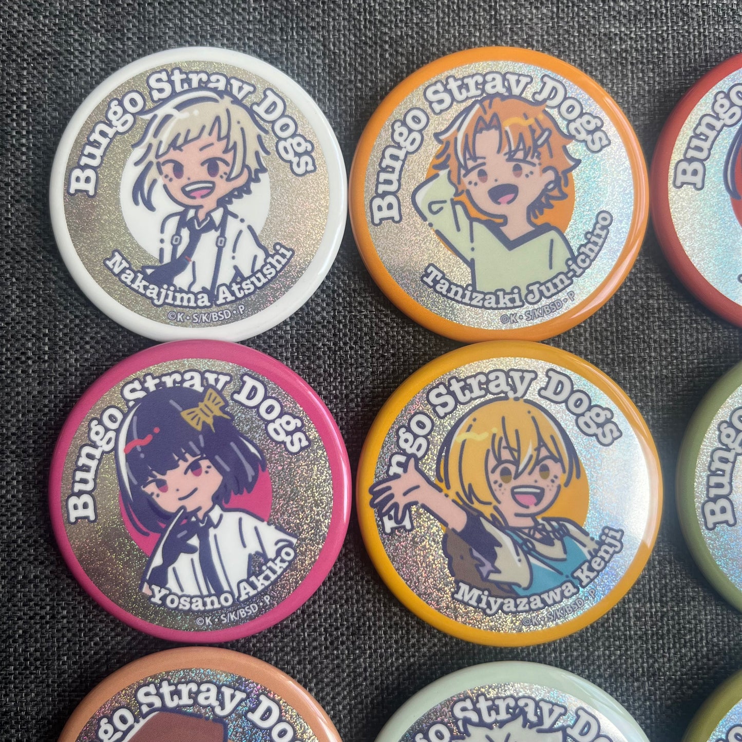 Bungou Stray Dogs Armed Detective Agency / Hunting Dogs Holographic Badges