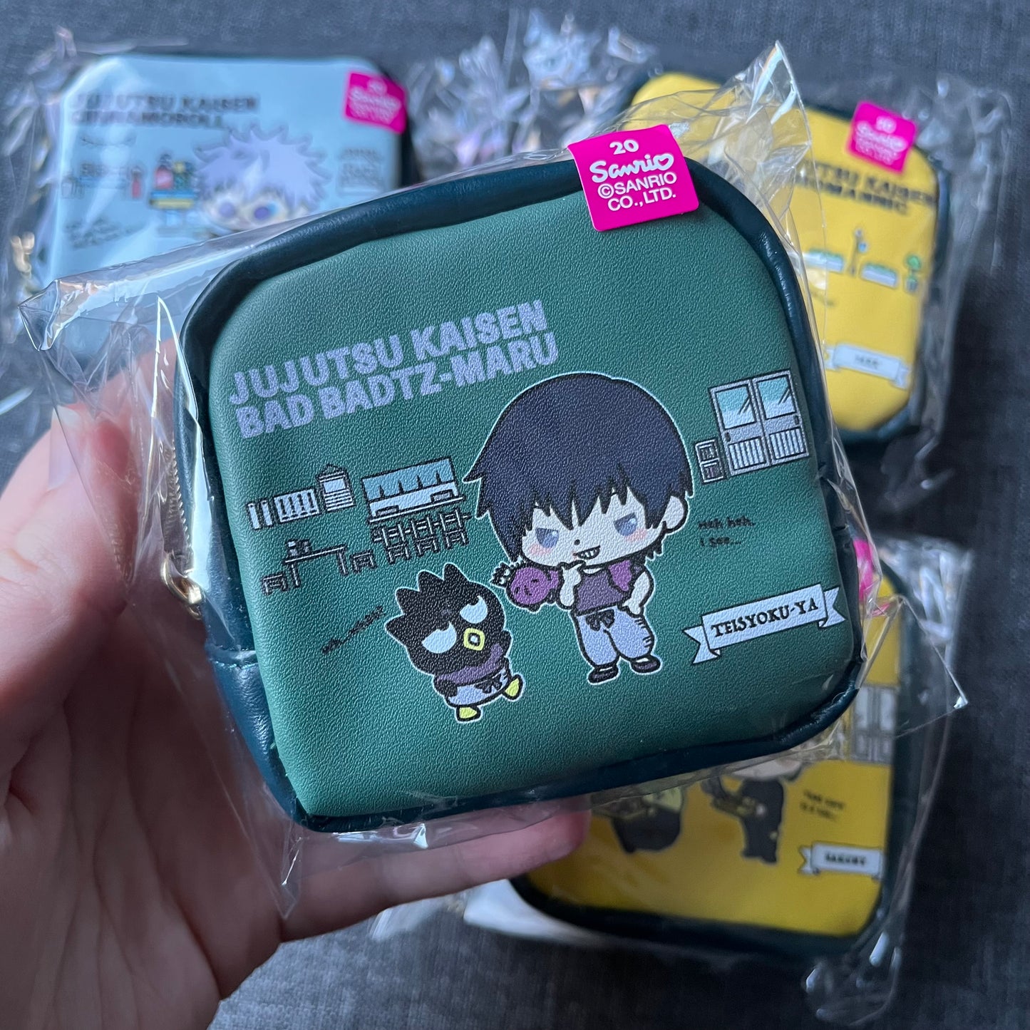 Jujustu Kaisen x Sanrio Mini Square Zip Pouch