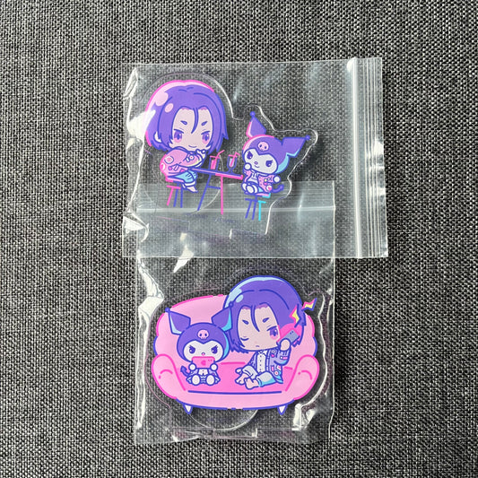 Blue Lock x Sanrio Mini Acrylic Standees (Reo & Kuromi)