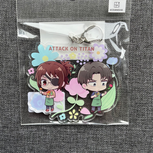 Attack On Titan Large Flower Acrylic Charm Hange and Levi