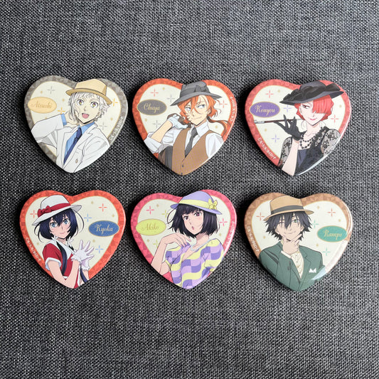 Bungou Stray Dogs Fashion Heart Badges