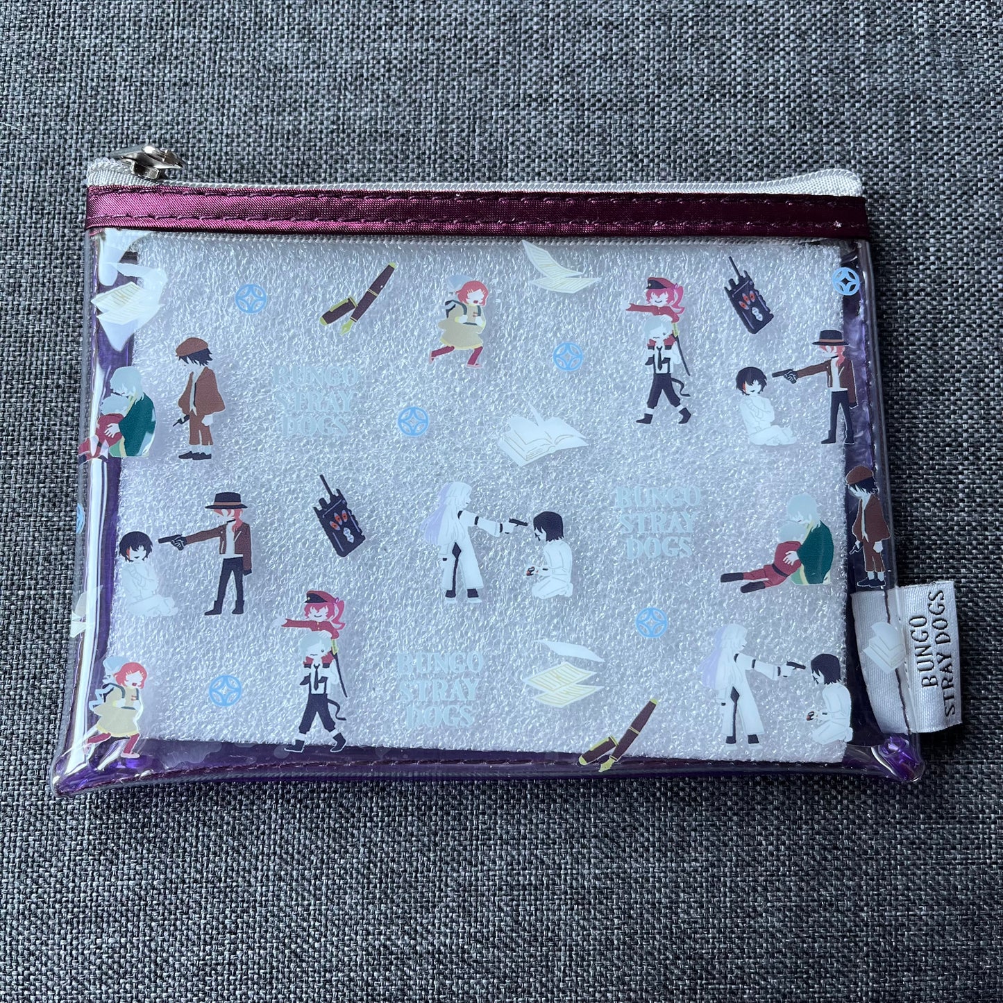 Bungou Stray Dogs Small Clear Zip Pouch Season 4/5 (Purple)