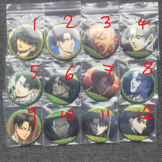 Attack On Titan Levi Ackerman Badges