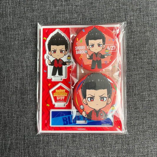 Blue Lock Barou Birthday Goods Set (Acrylic Stand & Badges)