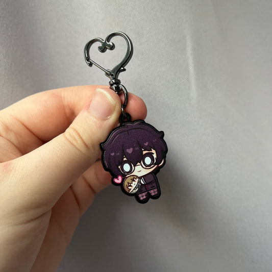 Persona 5 Joker / Ren Acrylic Charm (Holding Mini Goro Akechi)