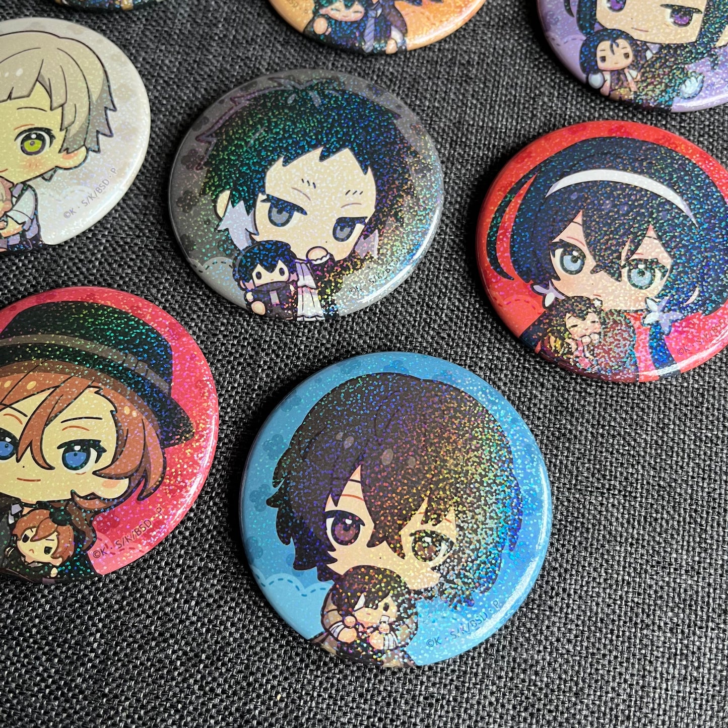 Bungou Stray Dogs Mini Me Holographic Badges