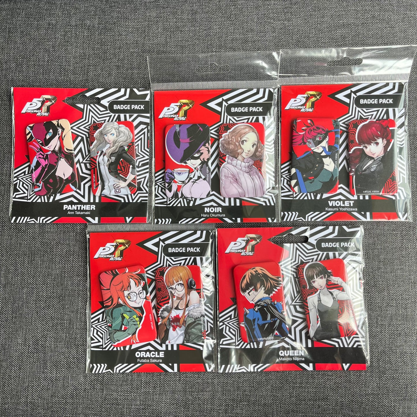 Persona 5 Royal Rectangle Badges (Duo Packs)