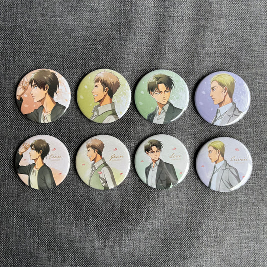 Attack On Titan Spring Day Badges