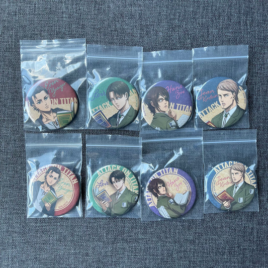 Attack On Titan Reading Book Badges