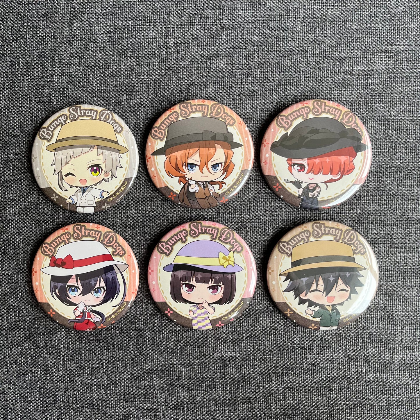 Bungou Stray Dogs Fashion Chibi Badges