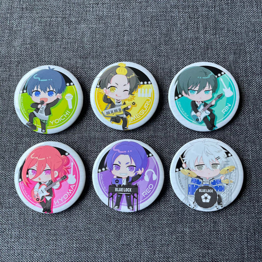 Blue Lock Rock Band Chibi Badges