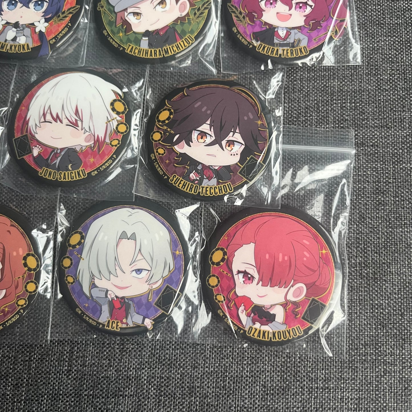 Bungou Stray Dogs x Red Tokyo Tower Chibi Badges