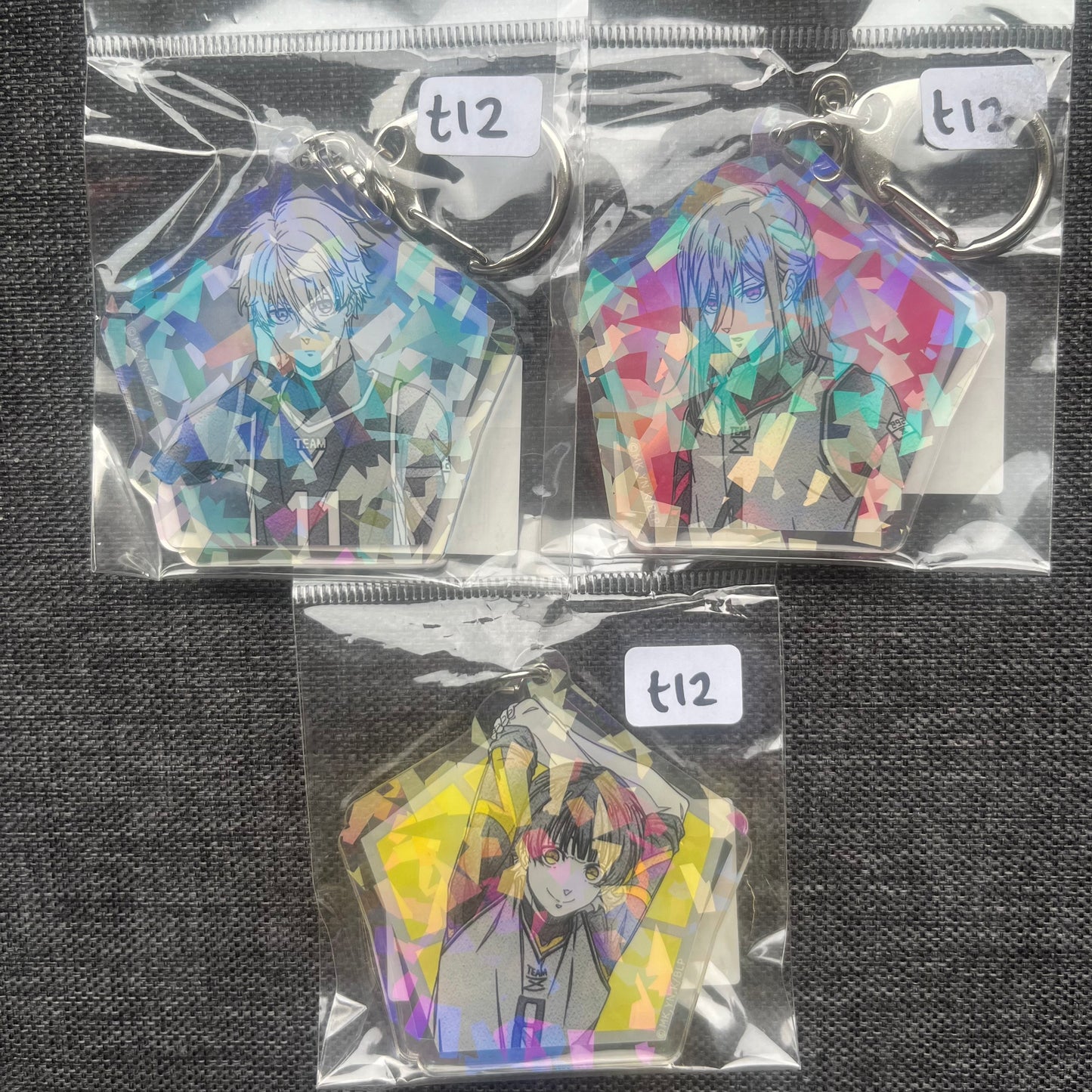 Blue Lock Holographic Pentagon Acrylic Charms