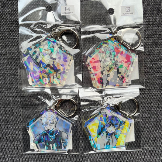 Blue Lock Holographic Acrylic Charms