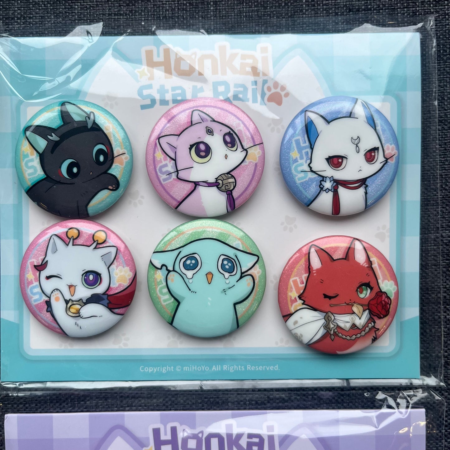 Honkai Star Rail Cat Mini Badge Set