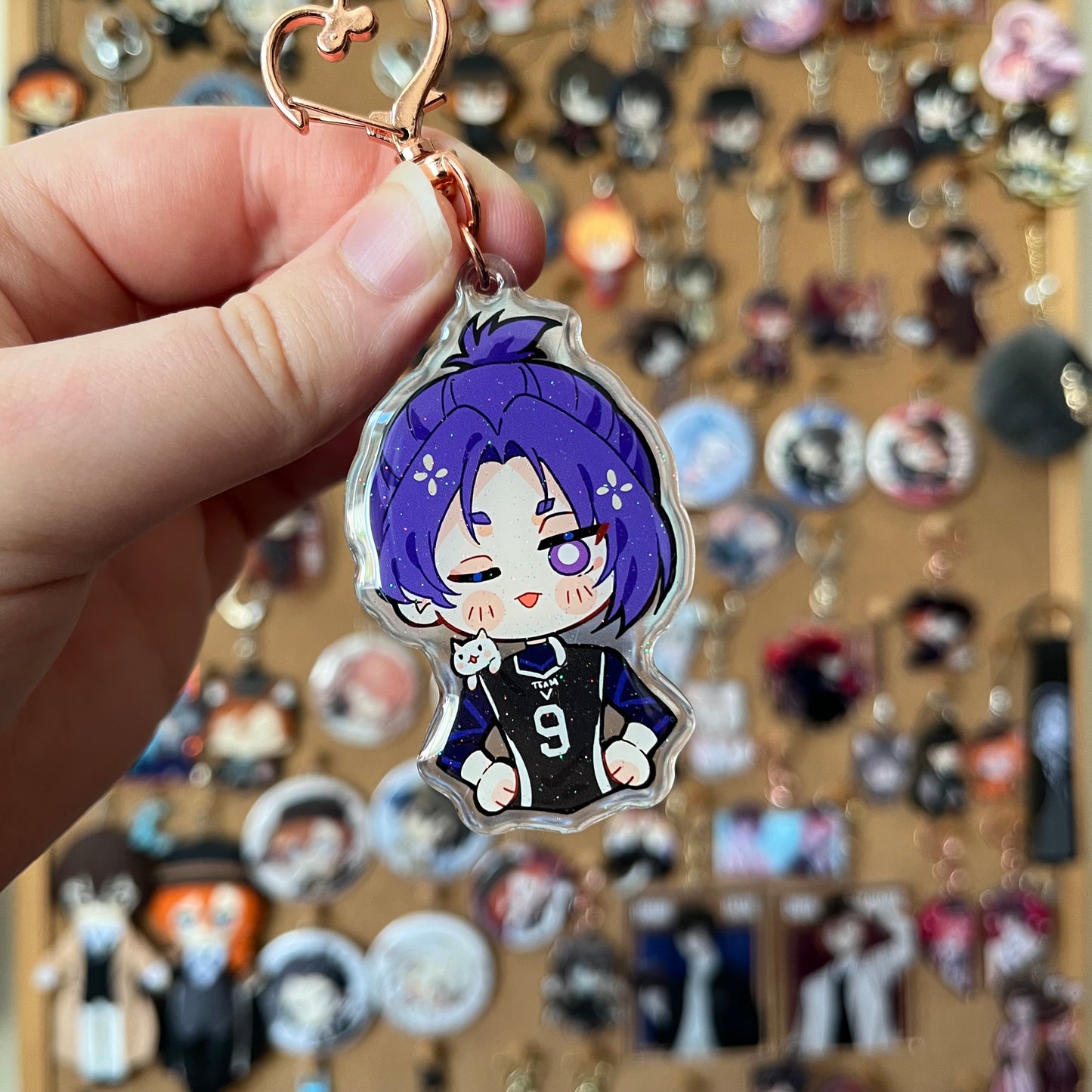 Blue Lock Reo Mikage Cat Companion Acrylic Charm FANMADE