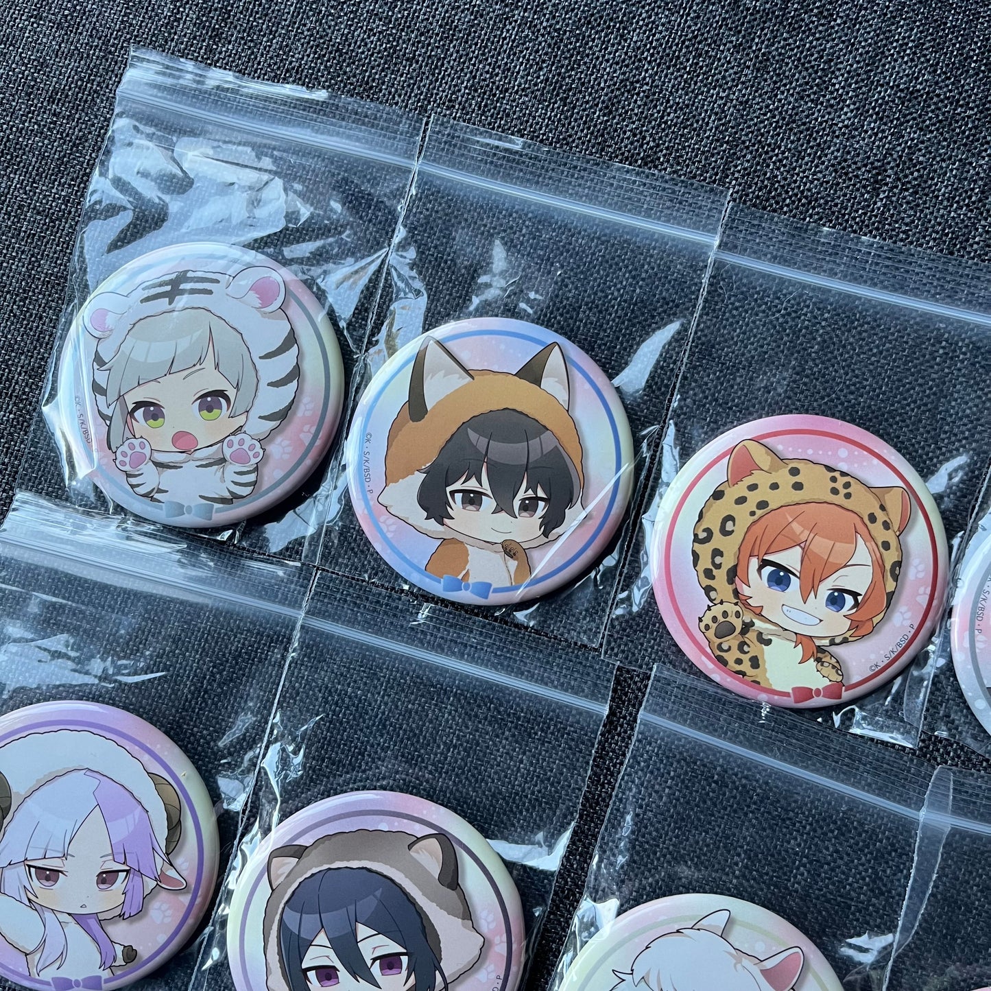 Bungou Stray Dogs Animal Onesie Badges