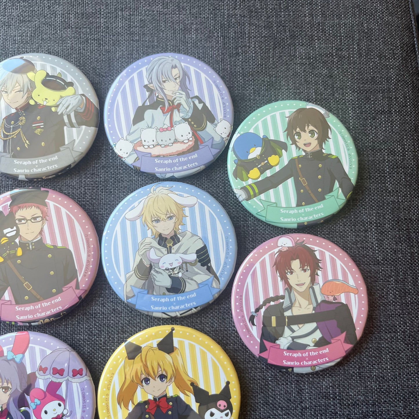 Seraph Of The End x Sanrio Badges
