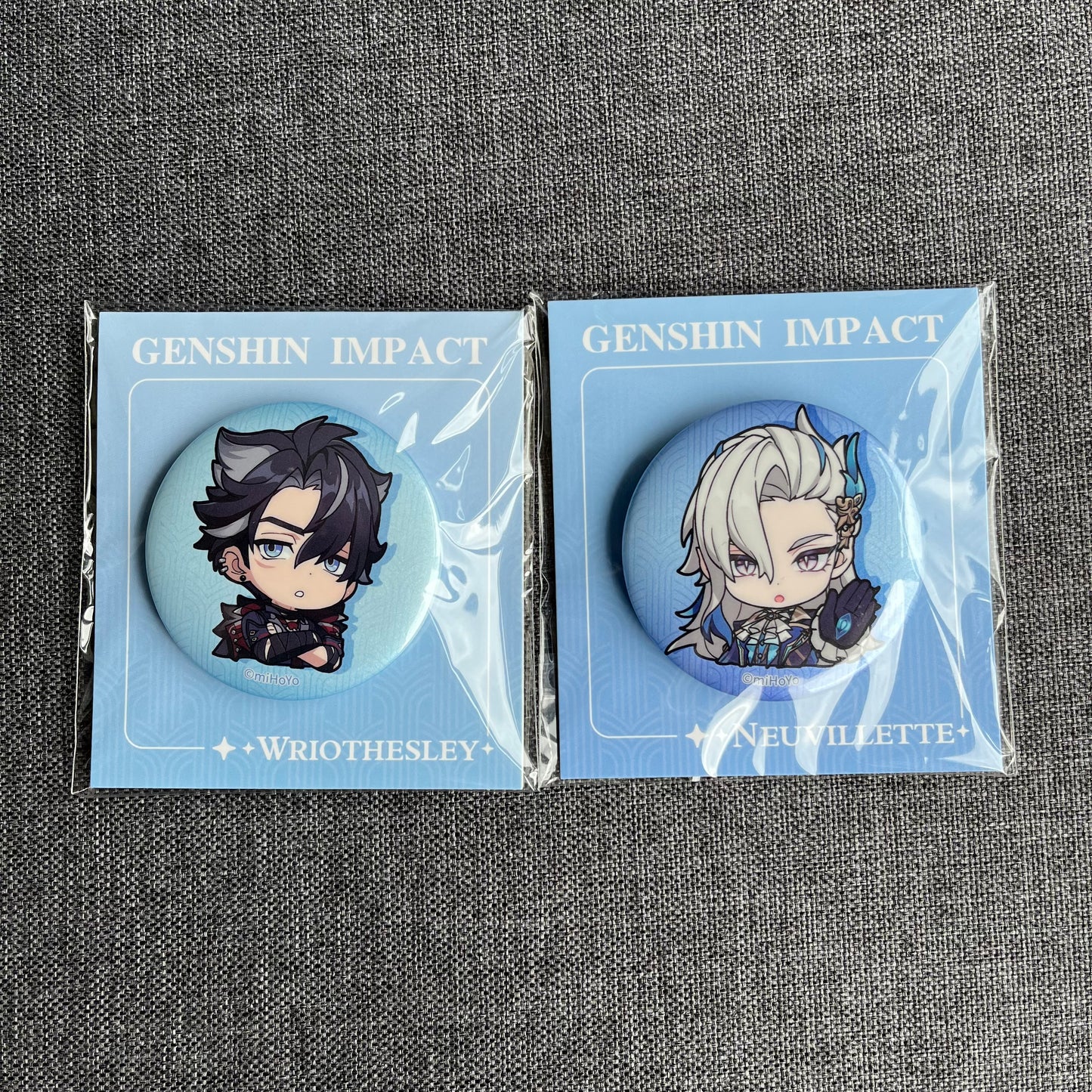 Genshin Impact Chibi Fontaine Badges