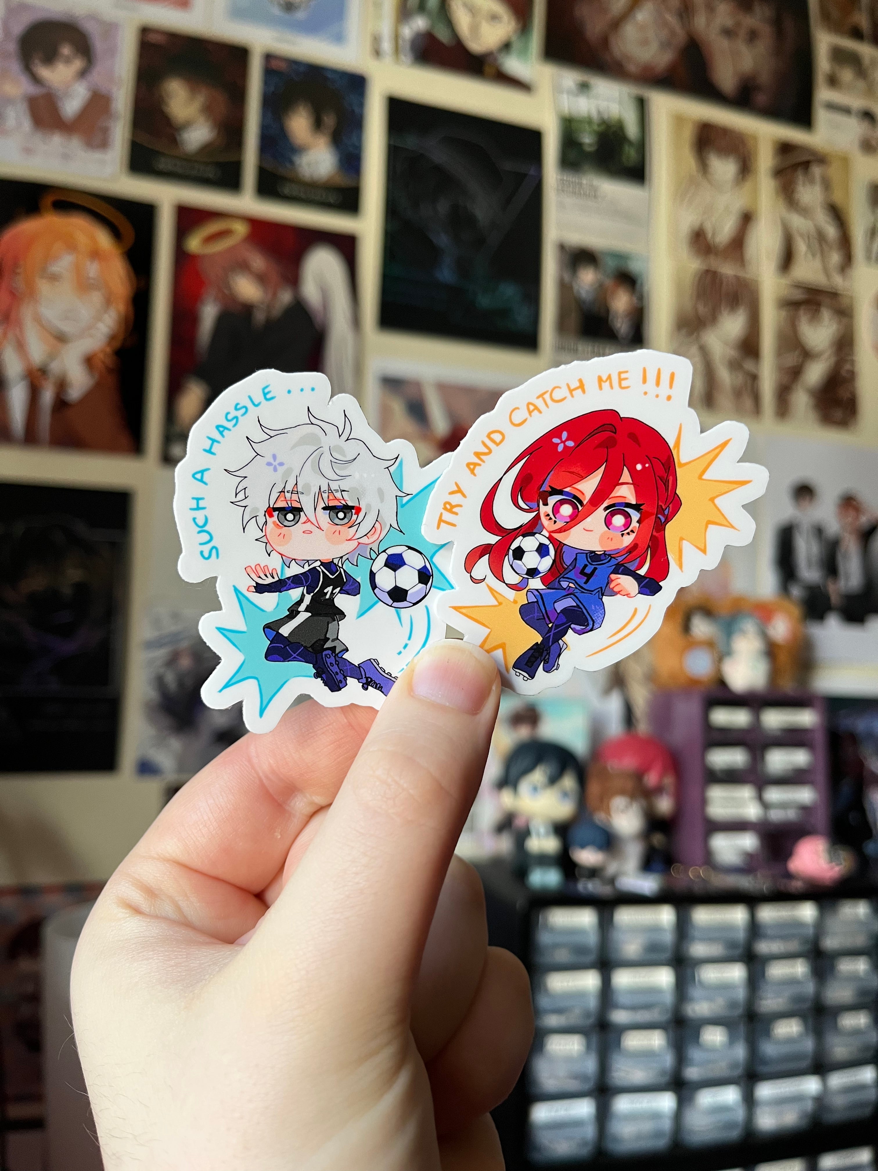 Blue Lock Nagi / Chigiri Stickers Fanmade – Angry Egg Merch