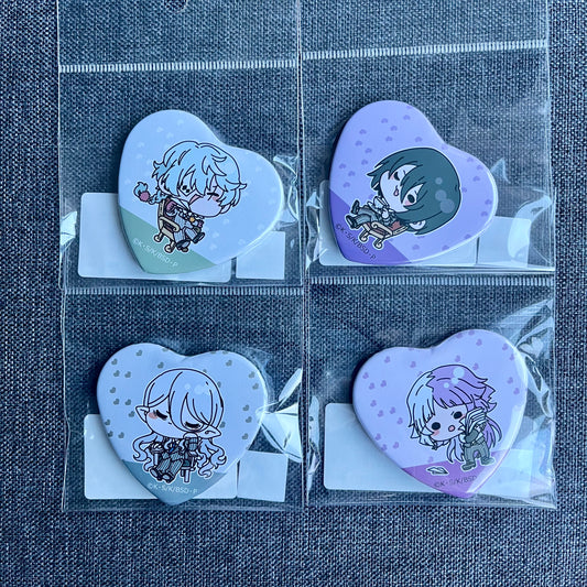 Bungou Stray Dogs Skrunkly Office Heart Badges