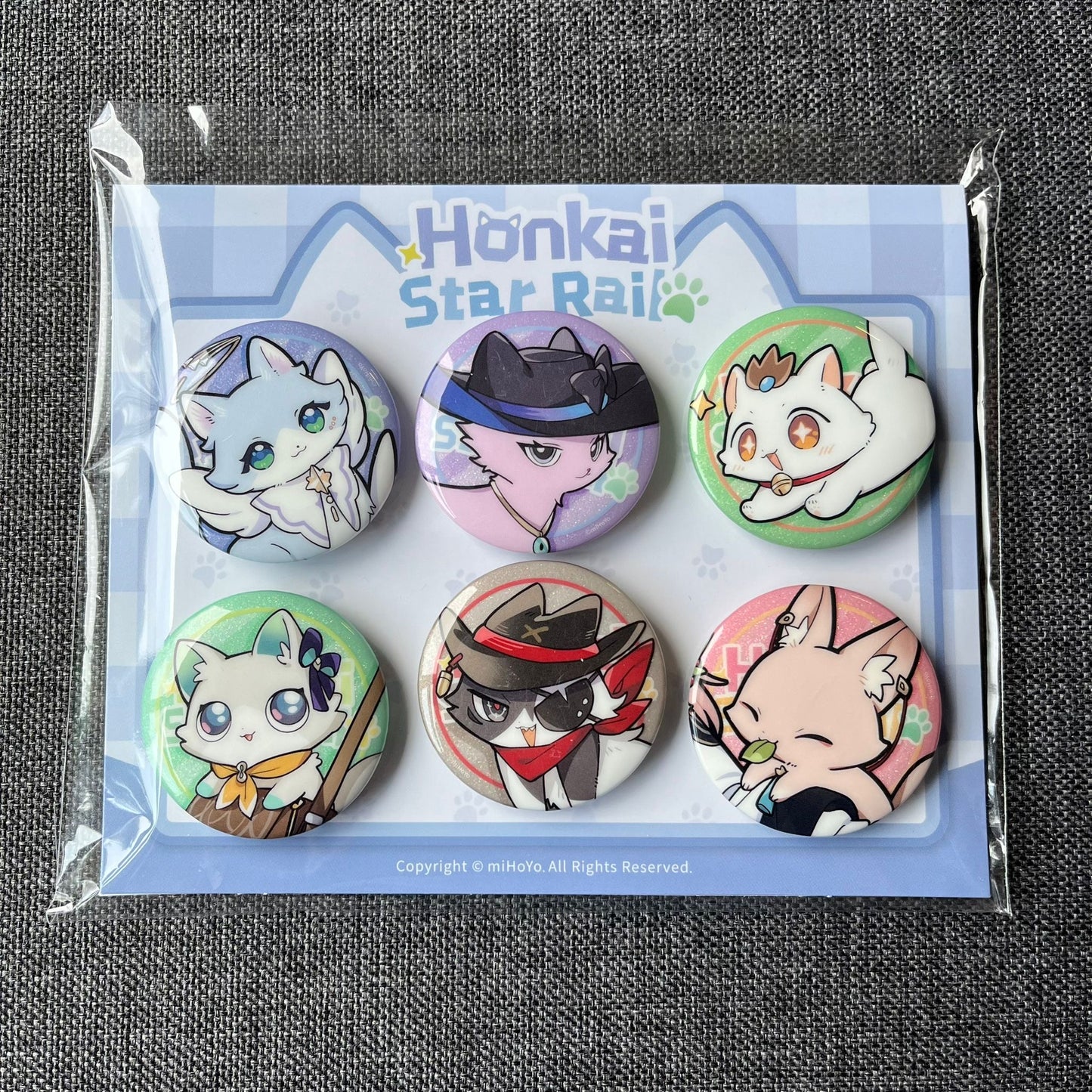Honkai Star Rail Cat Mini Badge Set