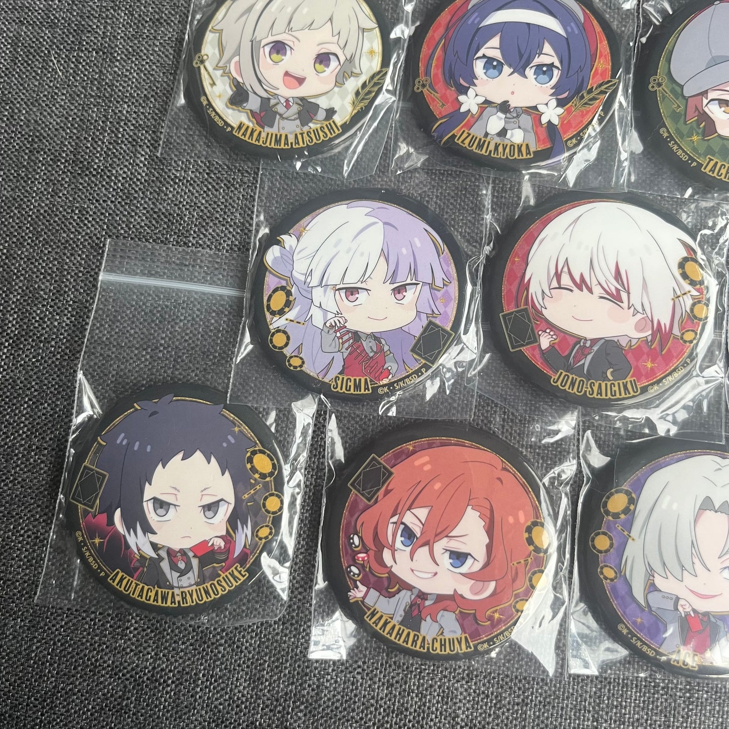 Bungou Stray Dogs x Red Tokyo Tower Chibi Badges