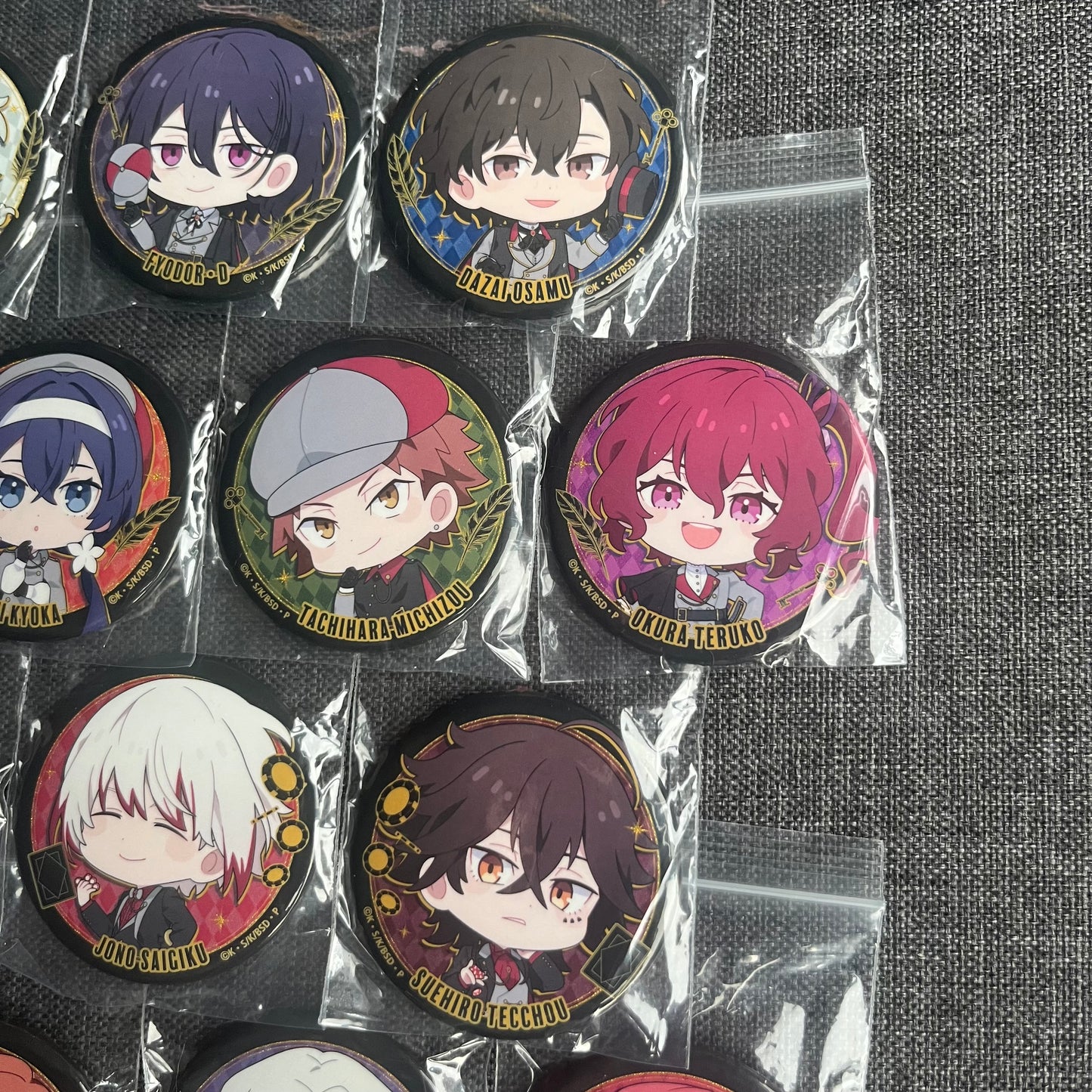 Bungou Stray Dogs x Red Tokyo Tower Chibi Badges