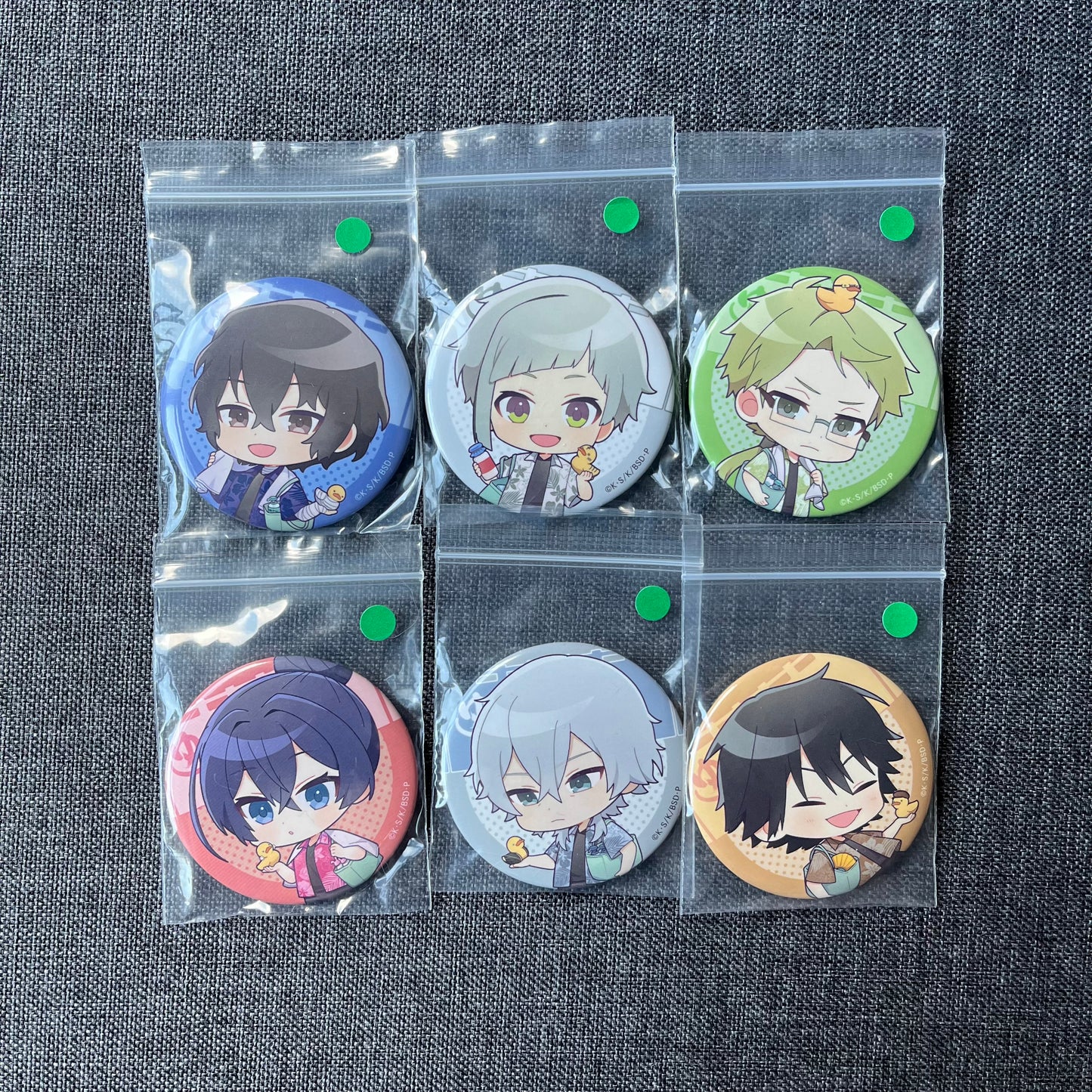 Bungou Stray Dogs Armed Detective Agency Raku Spa Badges