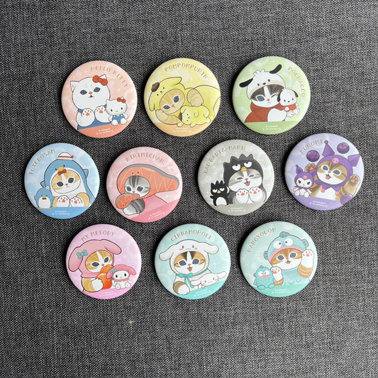 Mofusand x Sanrio Badges (Matte Finish)