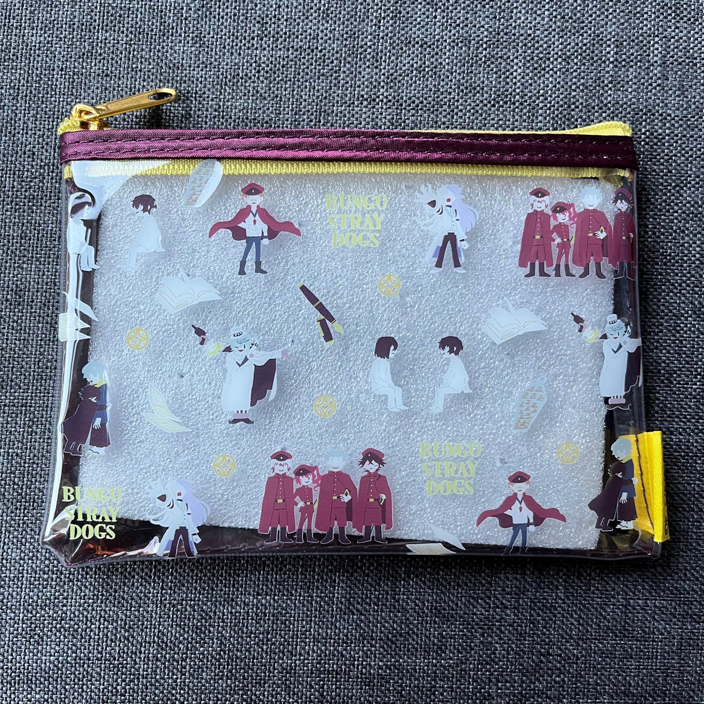 Bungou Stray Dogs Small Clear Zip Pouch Season 4/5 (Red)