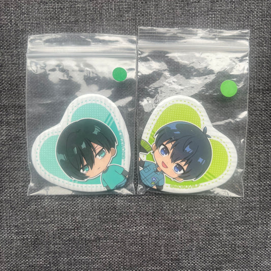 Blue Lock Heart Badges