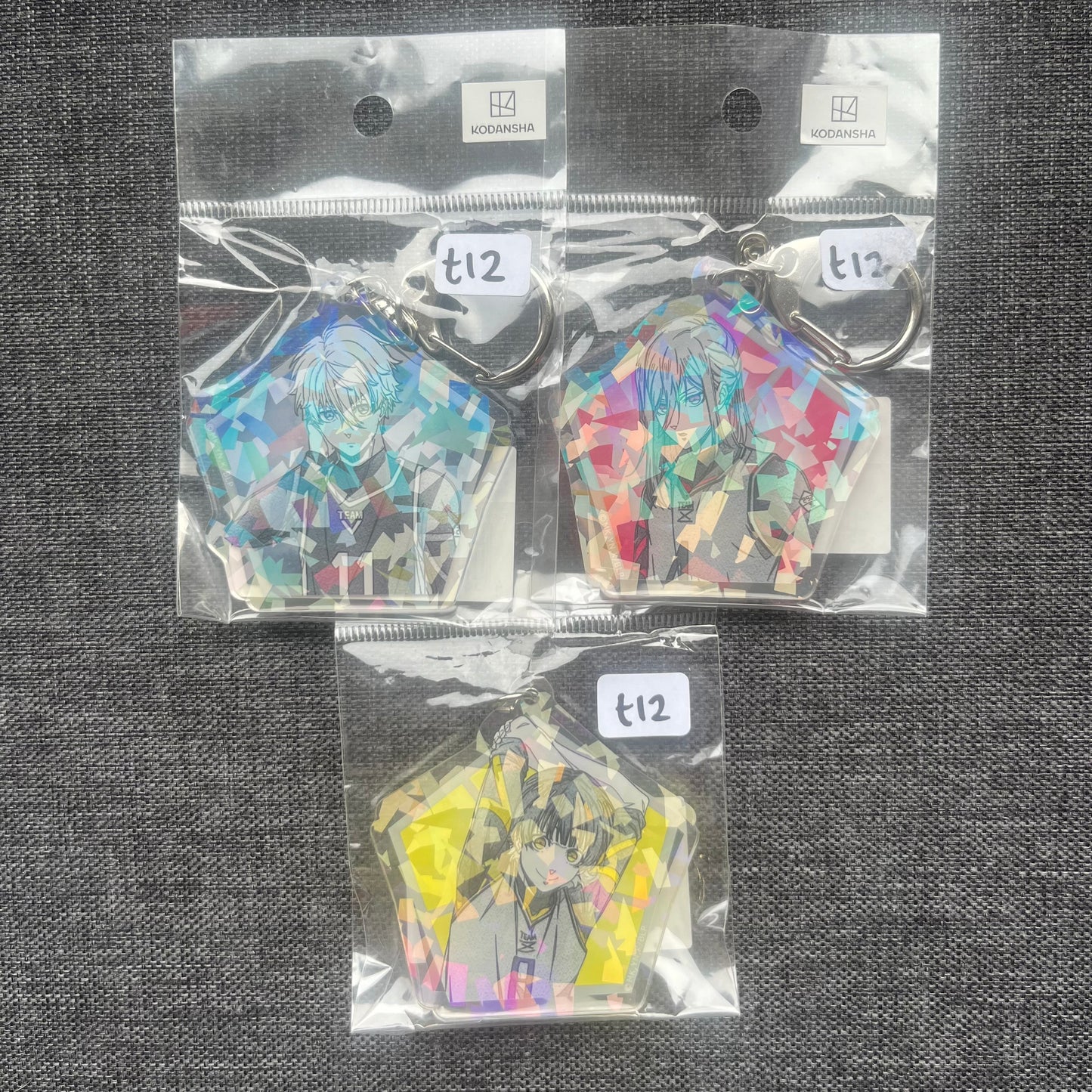 Blue Lock Holographic Pentagon Acrylic Charms