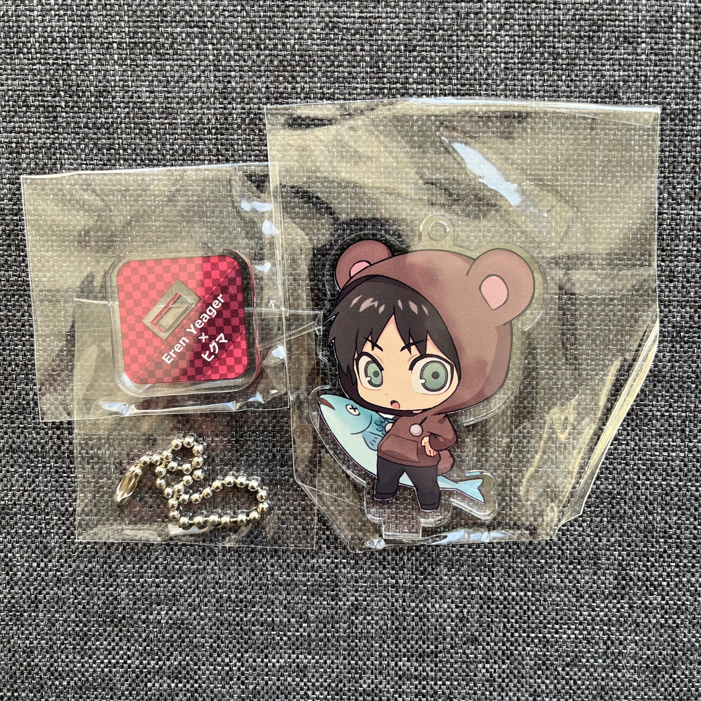 Attack On Titan Eren Bear Outfit Acrylic Charm Standee