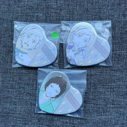 Bungou Stray Dogs Pastel Heart Badges