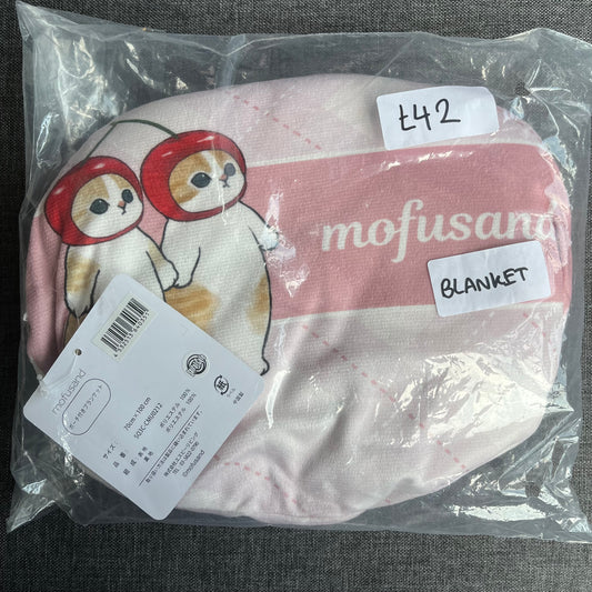 Mofusand Cherry Pastel Pink Blanket