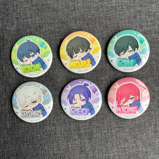 Blue Lock Chibi Sleepy Name Badges