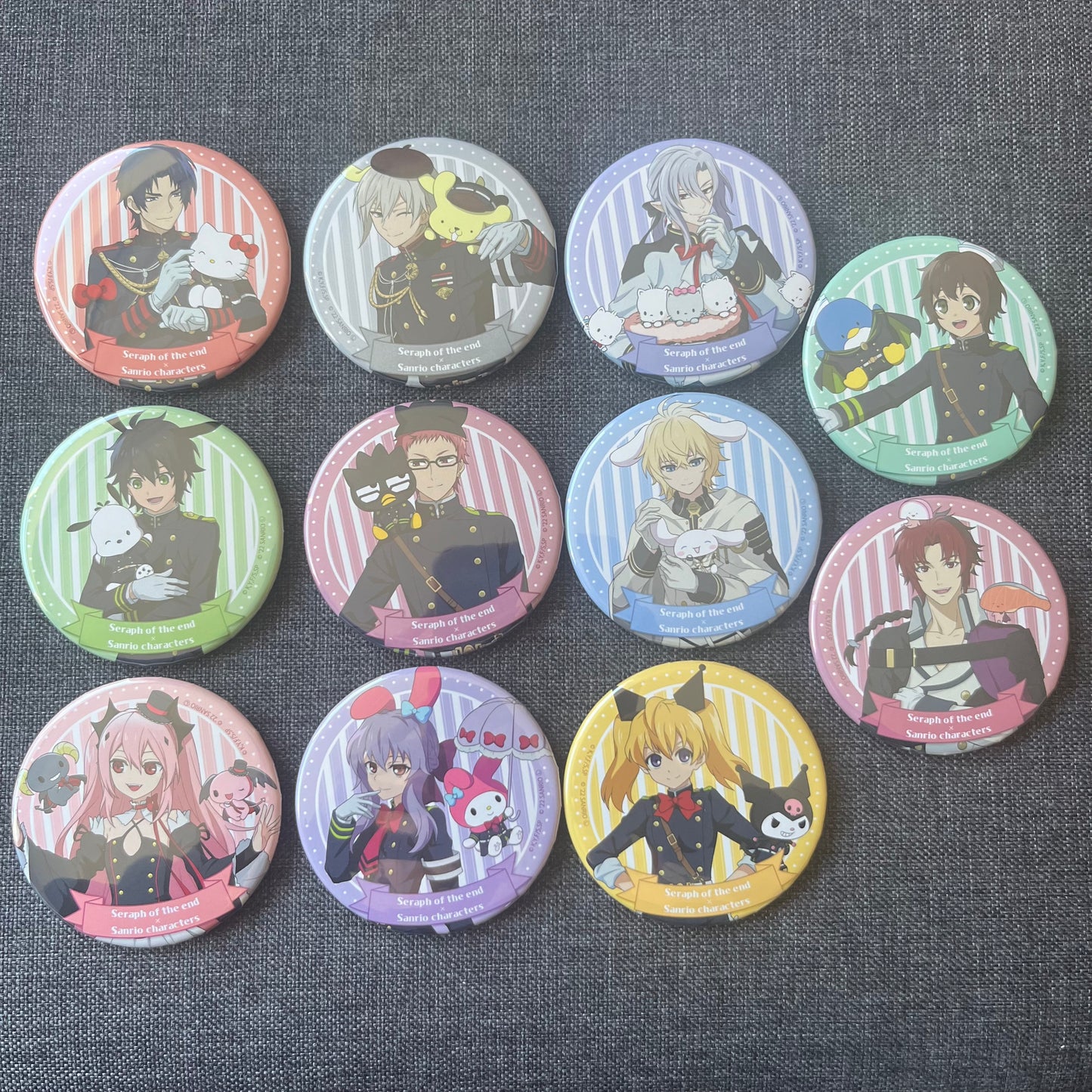 Seraph Of The End x Sanrio Badges
