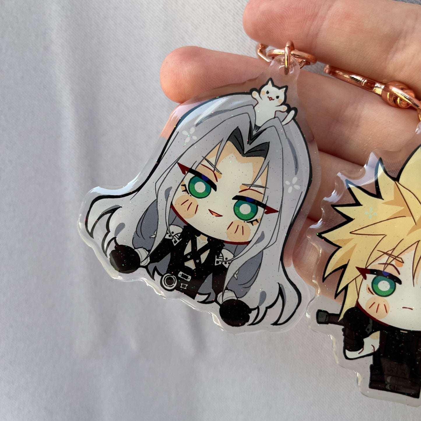 Final Fantasy VII / 7 Cat Companion Acrylic Charms Fanmade