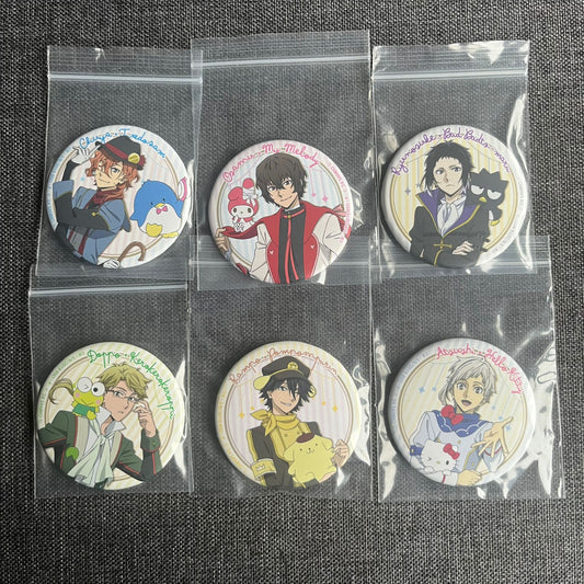 Bungou Stray Dogs x Sanrio Badges